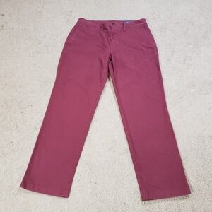 Vineyard Vines Pants Men 32x30 (32x28) Burgundy Red Classic Chino Club Preppy